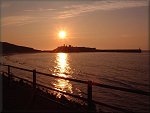 Sunset over Peel Castle.