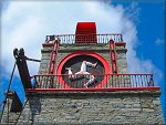 A different view of the world famous Laxey Wheel.