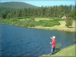 My Son Christopher - Fly fishing at Cringle Reservoir.