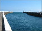 The narrow entrance to Ramsey Harbour.