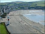 A busy Port Erin Beach.