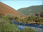 A fast flowing Sulby River.