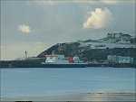 Big Ben leaves a cold and frosty Douglas Port - (5/2/03)