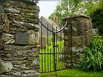 The entrance gates to St Runius Old Parish Church - Marown.