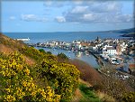 Overlooking Peel from the side of Peel Hill.