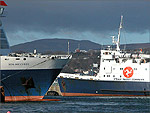 Unable to sail due to storms in the Irish Sea - (13/2/05)