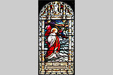 A stained glass window in Malew Church - (1/11/05)