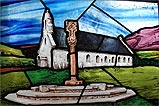 Stained glass window in St Peters Church Onchan - (1/3/06)