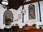 The tiny interior of Lonan Old Church - (21/12/03)