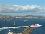 Seacat Isle of Man departs Douglas Bay - (5/6/04)