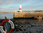 The low winter sun -  Port St Mary inner harbour - (9/11/03)